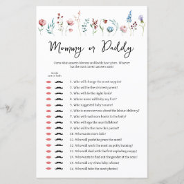 Mamãe ou jogo de Pai de flores silvestres