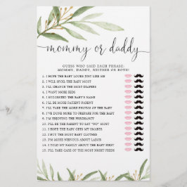 Mamãe ou jogo de Pai verde ouro neutro em termos d