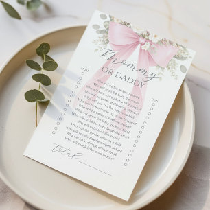 Mamãe ou papai Laço Floral Rosa jogo de chá de beb