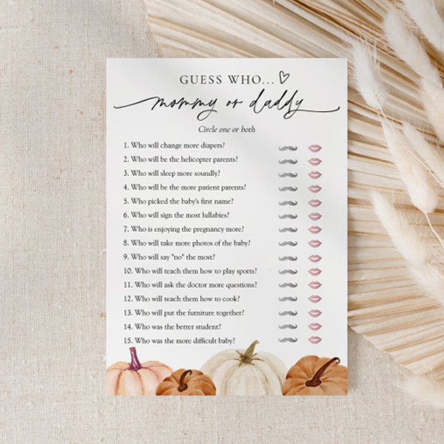 Mamãe para Chá de fraldas de abóbora ou cartão de  (Criador carregado)