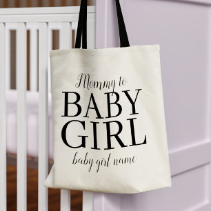 Mamãe para o Nome da Menina Bebê Bolsa Tote Nova M