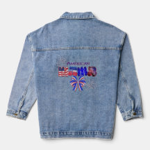 Mamãe Patriota Americana Vermelho Branco e Azul