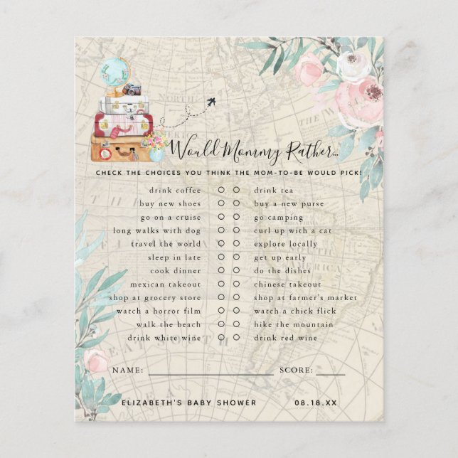 Mamãe Preferencialmente | Jogo Chá de fraldas (Frente)