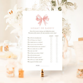 Mamãe rosa para meninas ou jogo de Chá de fraldas 