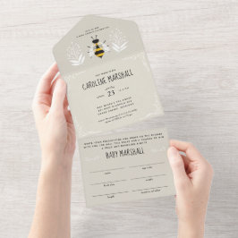 Mamãe Rustic para o Convite à Chá de fraldas de Ab