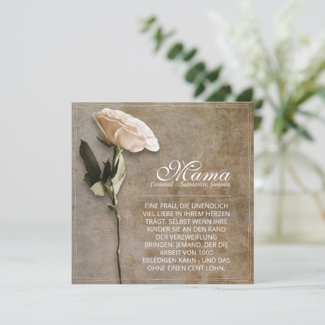 Mamãe - simplesmente insubstituível - vintage (Em pé/Frente)