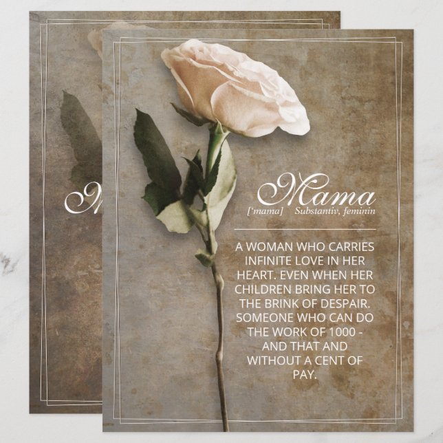 Mamãe - simplesmente insubstituível - vintage (Frente/Verso)