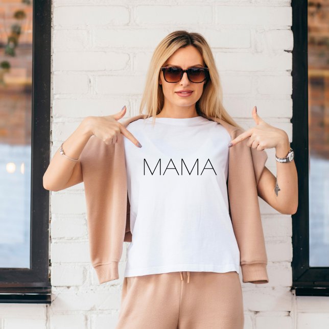 Mamãe T-Shirt (Cute Mama Typography T-Shirt)