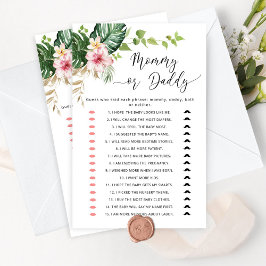 Mamãe tropical ou jogo de chá de fraldas