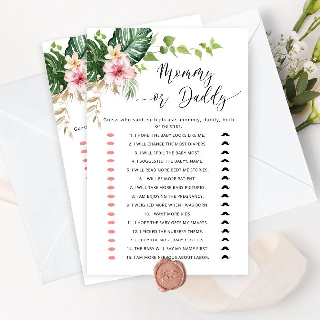 Mamãe tropical ou jogo de chá de fraldas (Criador carregado)