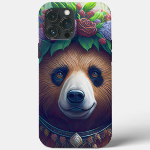 Mamãe Ursa Com Coroa De Flores