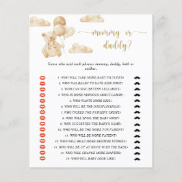 Mamães de ursos de pelúcia ou de chá de fraldas