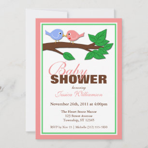 Mamães E Aves Pais - Convites Para Bebês