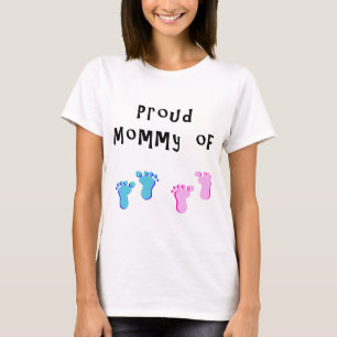 Mamães orgulhosas de 1 t-shirt da menina do menin
