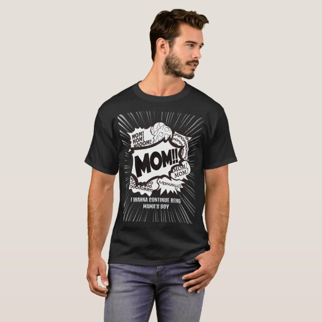 Mama's BOY | Camiseta Dia de as mães engraçada (Frente Completa)