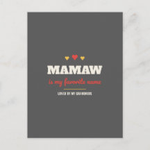 Mamaw É Meu Nome Favorito Cartão Postal