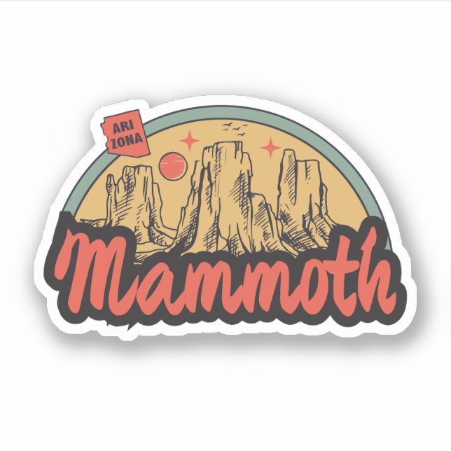 Mammoth, Arizona  Adesivo (Frente)