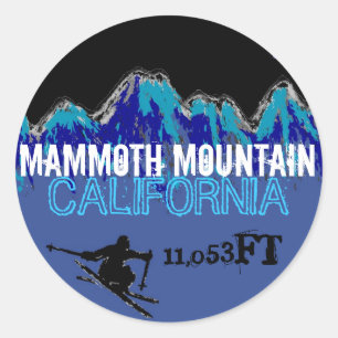 Mamoth Mountain California ski etiquetas de arte a