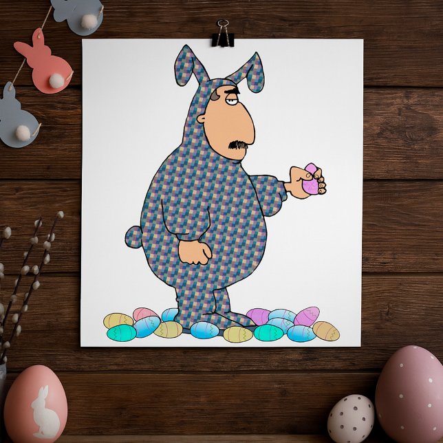 Man As Easter Bunny Poster (Criador carregado)