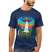 Man UFO Blue T-Shirt