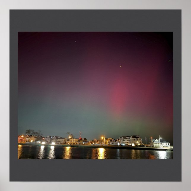 Manasquan Inlet Aurora Borealis Poster (Frente)