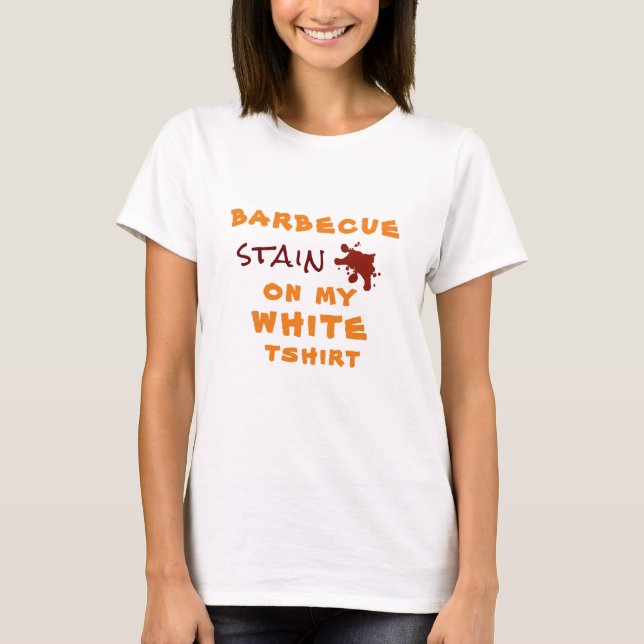mancha de churrasco na minha camiseta branca (Frente)