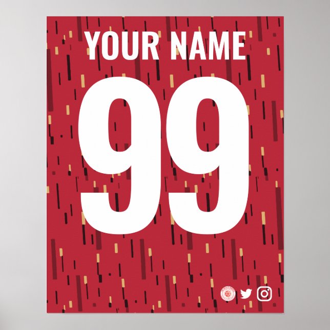 Manchester Reds Colors Personalizado Poster (Frente)