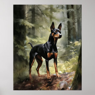 Manchester Terrier Dog Art Impressão
