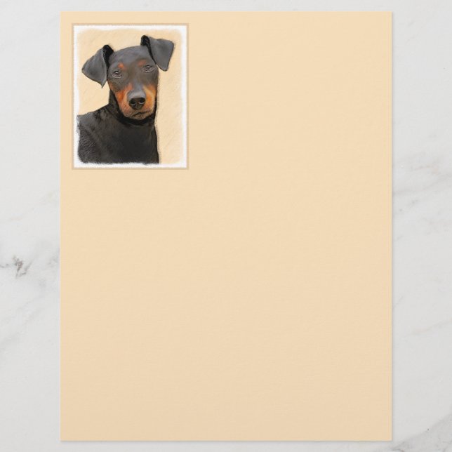 Manchester Terrier Pintura Original (Frente)