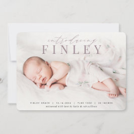 Manchete Elegante | Anúncio de nascimento de foto