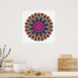 Mandala 12-2 PinkFlower - Poster