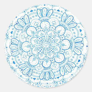 Mandala 1 adesivos redondos