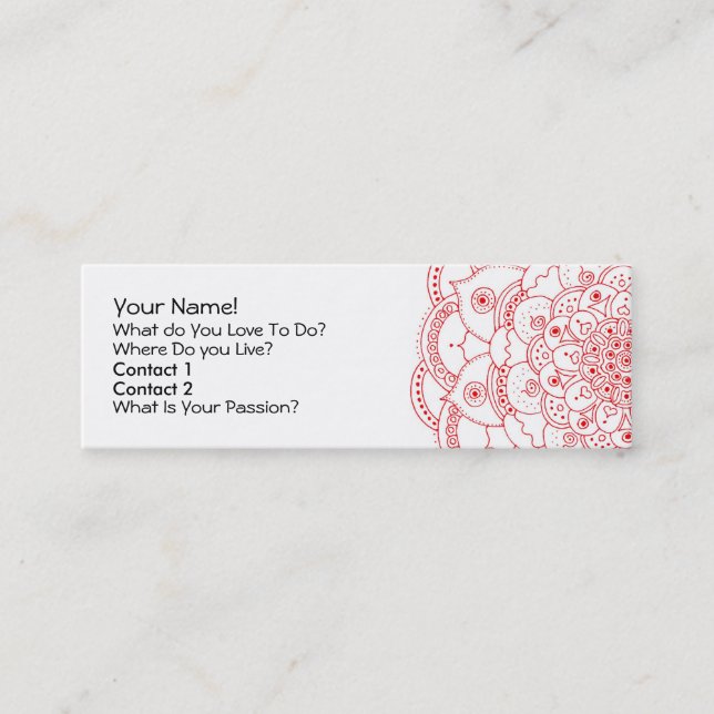 Mandala 2, cartão de visita (Frente)