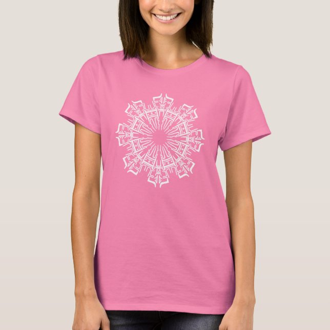 Mandala 3 Camisa Design branca (Frente)