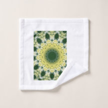 Mandalá Abstrato Verde | Toalha Inspirada na Natur