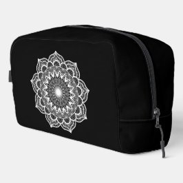 Mandala Branco em Fundo Preto