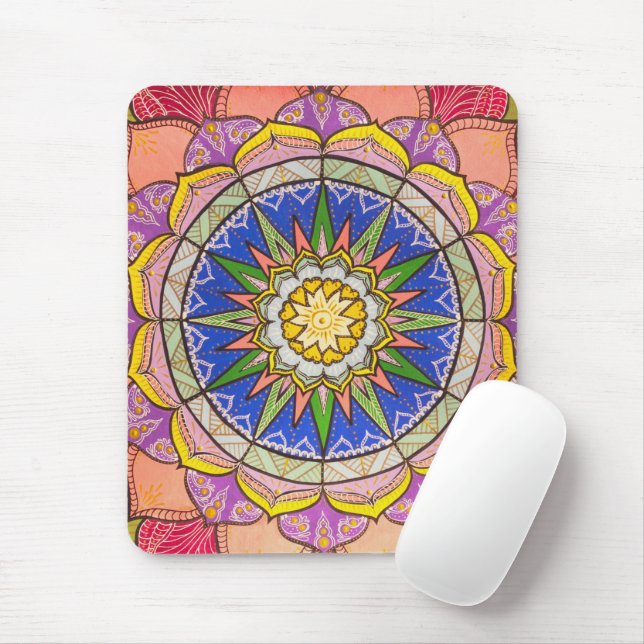 Mandala Cheerful Dance Fashionable Mousepad (Com mouse)