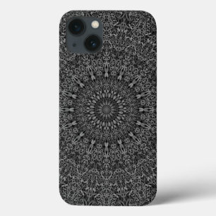 Mandala cinzenta escura da selva