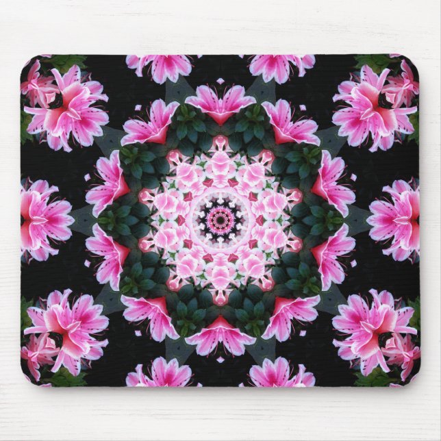 Mandala customizável Mousepad da flor (Frente)