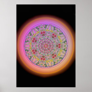 Mandala da flor - poster Resizable