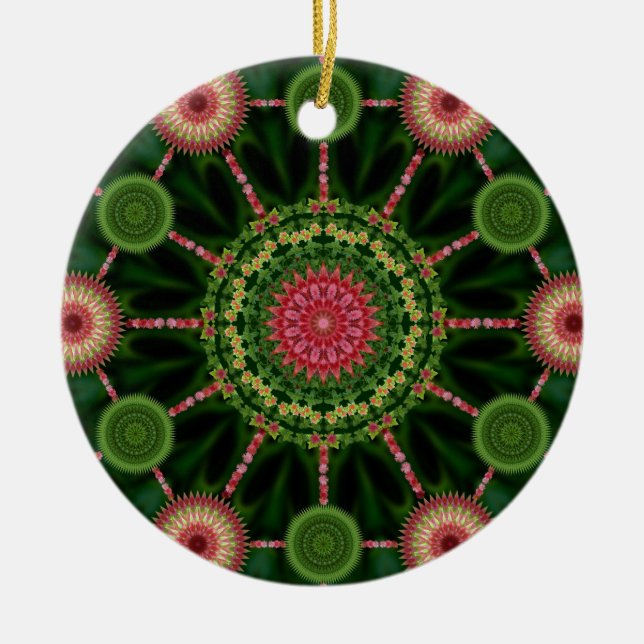 Mandala da planta de gelo & enfeites de natal da (Frente)