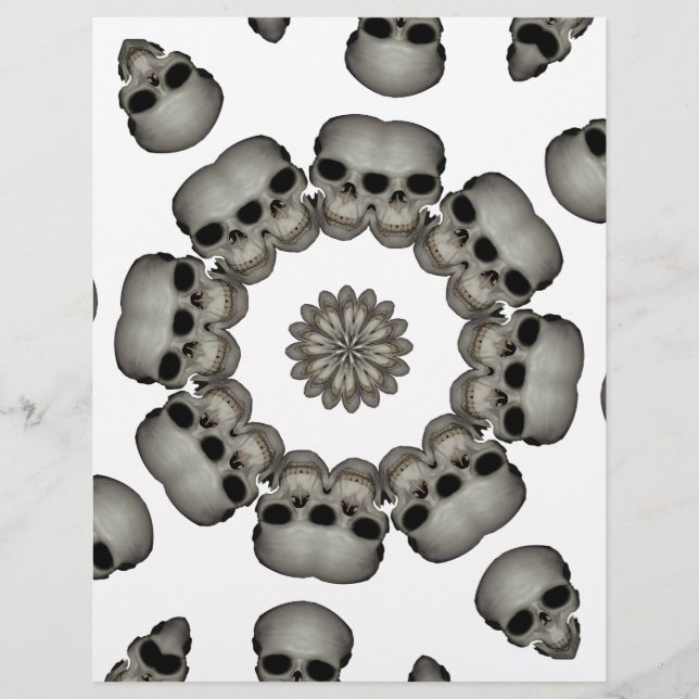 Mandala de Crânio Humano Sinistro (Frente)