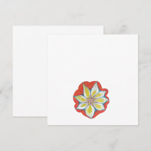 Mandala de Flor Amarela Laranja Convite Padrão