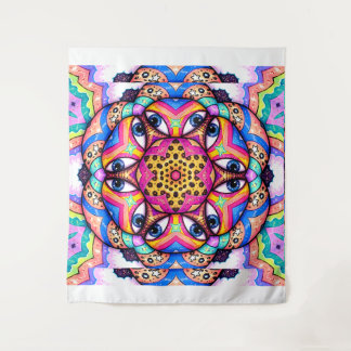 Mandala do Olho | Tapeçaria Psicodélica para Pared