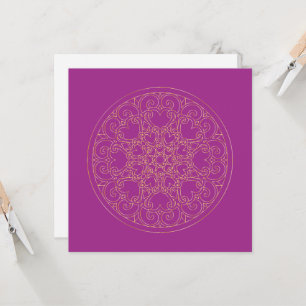 Mandala dourada - cartão