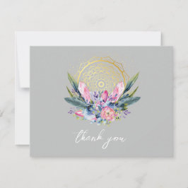Mandala Dourada Convite de Casamento Boho com Cris