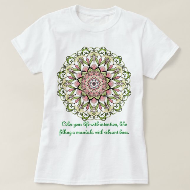 Mandala em T-Shirt (Frente do Design)