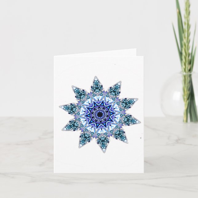 Mandala filigrana da estrela, cartão de nota (Frente)