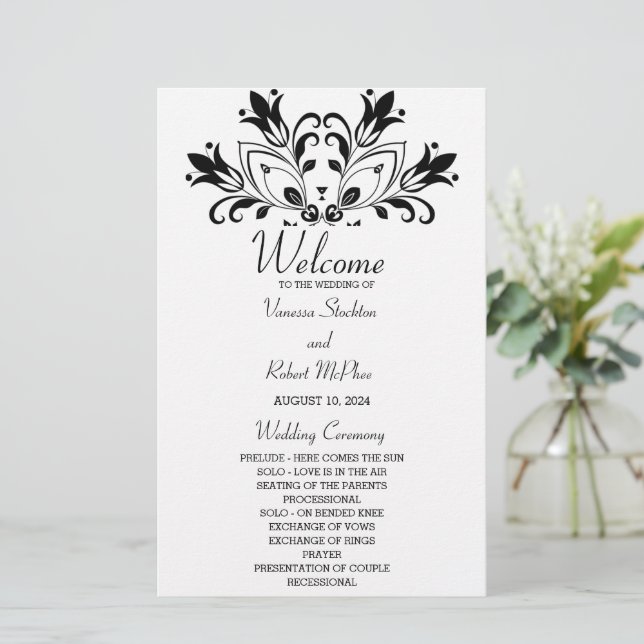 Mandala Floral Negra (Em pé/Frente)