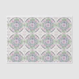 Mandala Floribunda design no papel tecidular